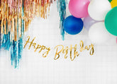 Gold Happy Birthday Banner